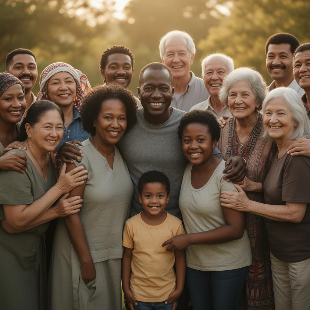 A family surrounded by a loving multigenerational community